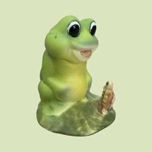 Vintage Josef Originals Frog & Turtle Figurine – Japan – Big Eyes Whimsical